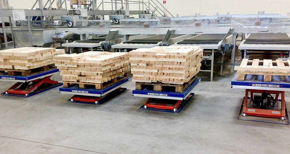 Pallet lungo la linea
