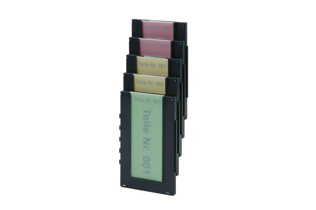 ESD Systembox: modular kanban card holder for EPA boards