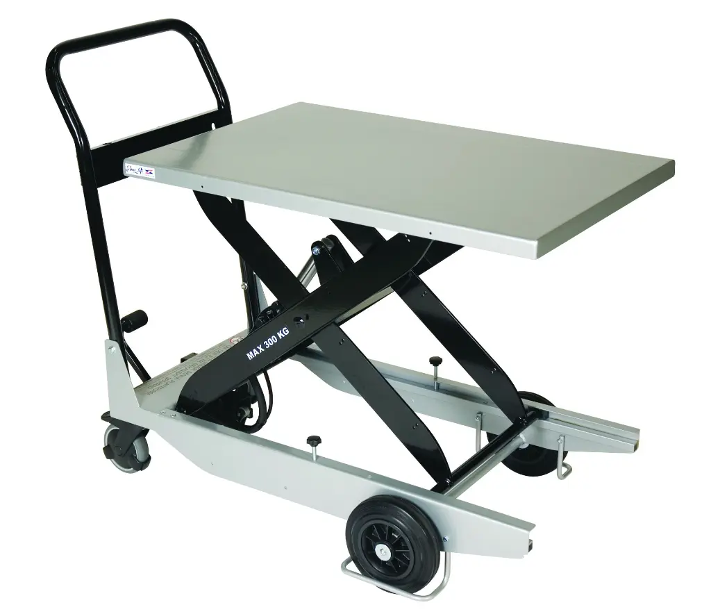 TZ 303: scissor lift trolley with foot pump