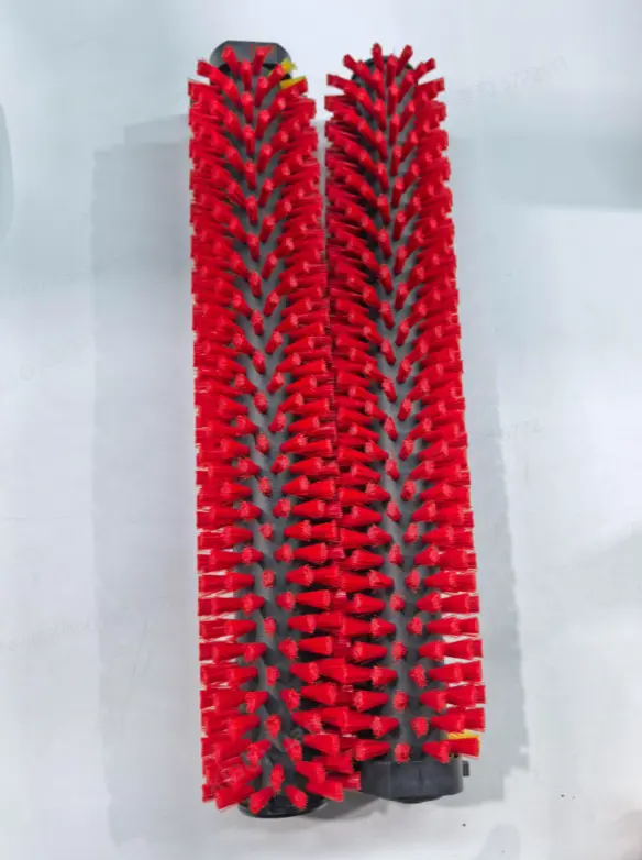 Hard Scrubbing Roller Brush Red 2pcs