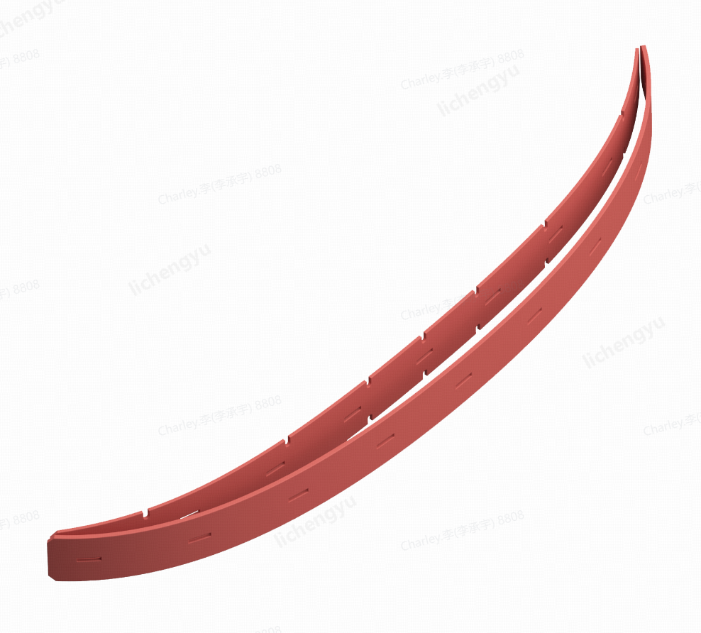 Strisce Tergipavimento in Gomma Rossa CC1 (anteriore e posteriore) - 2 pz