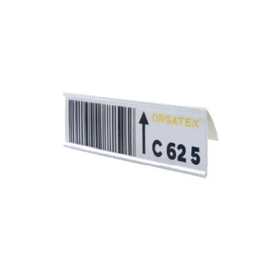 Angled label holders