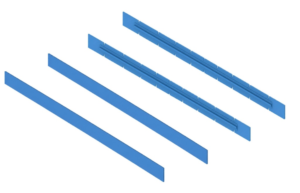 Strisce tergipavimento blu per BG1, in poliuretano (PU)