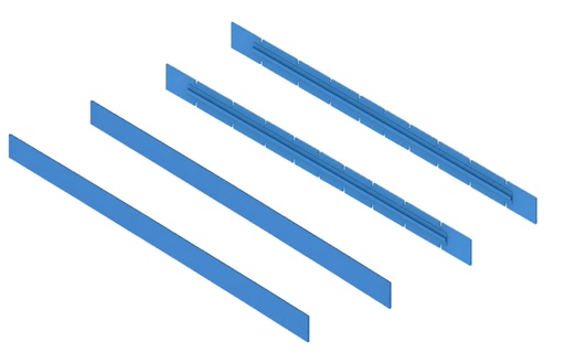 [P-C-B15] Strisce Tergipavimento in PU Blu BG1 (2 anteriori + 2 posteriori)